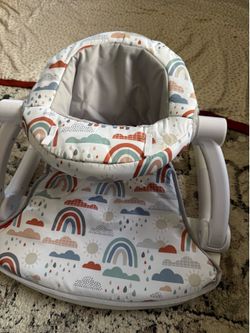 Fisher-Price Sit-Me-up Floor Seat Portable Infant Chair with Toys, Whimsical Forest