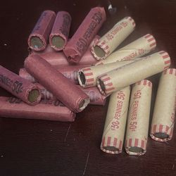 I have 7 rolls left Old Rolled Un Searched  Wheat Pennies