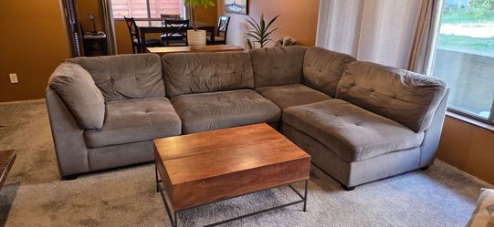 Beautiful greenish/grey sectional couch