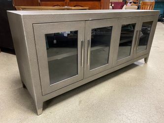 RESTORATION HARDWARE Graydon Shagreen Glass Media Console