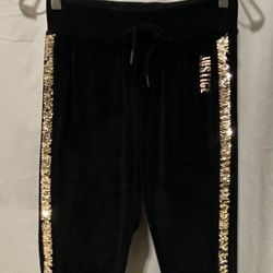 Velour Sweats/Pants 14-16 Black