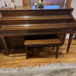 Vintage Walnut Piano KAWAI with Original Bench And Notes Holder. 