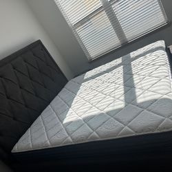 King Bed Set with Mattress and Frame 