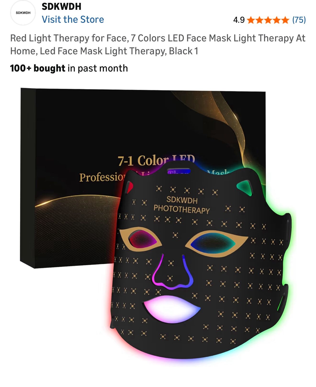 Red Light Therapy Face Mask