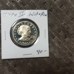 1980 S Type 2 Susan B Anthony Error Wide Rim