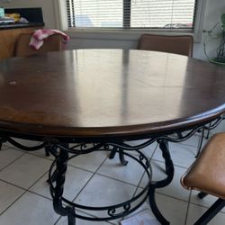 brown table