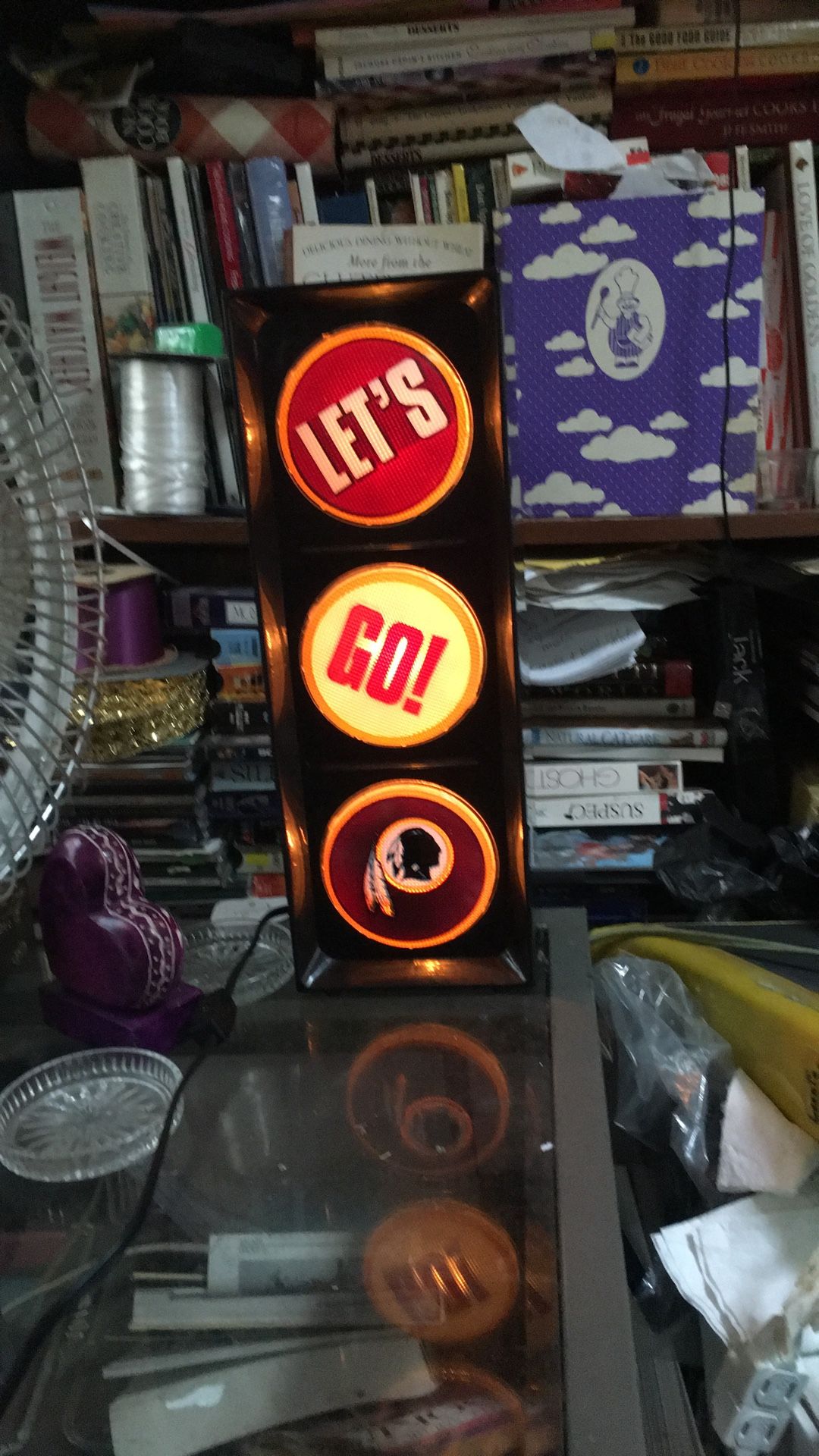 Washington Redskins memorabilia traffic light see description