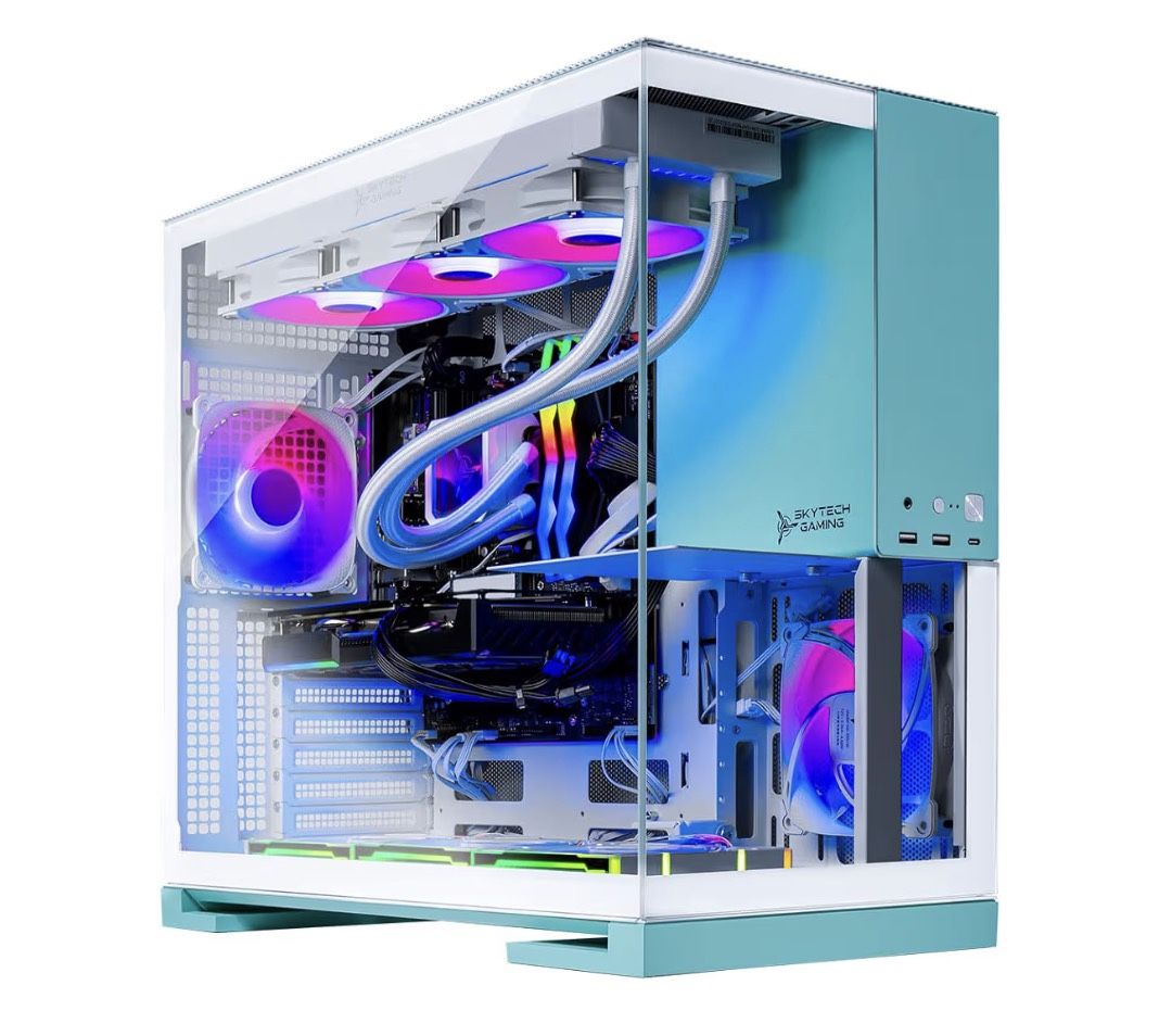 Skytech Gaming Aqua Gaming PC, RTX 5060, 1tb SSD, 16GB Ram, Ryzen 7 9700X