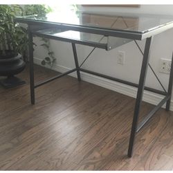 CB2 Dwight Steel and Glass Desk