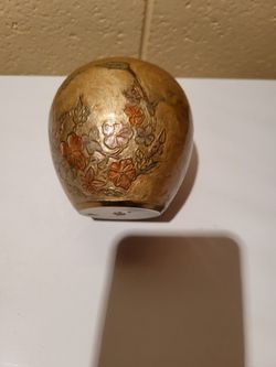 Antique Solid Brass Cloisonne  