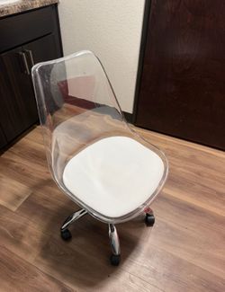 Clear desk chair
