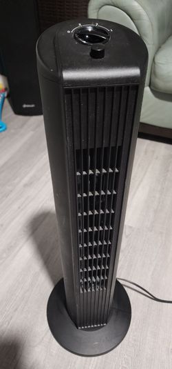 Black Tower Fan with Speed Dial