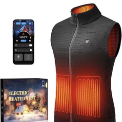 Women’s Heated Vest w/ 16000mAh Battery App & Button Control Electric (Small)