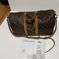 Louis Vuitton Monogram Keepall Bandouliere 45 Boston Bag