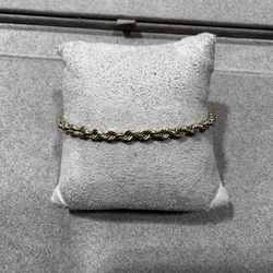 14k 3.6mm Rope Bracelet 