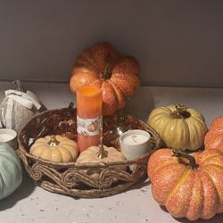 Pumpkin Decor With Candles And Lights