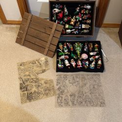 NEW 2003 Collection Thomas Pacino Classics, Christmas Ornaments Blown Glass Original Box Crate