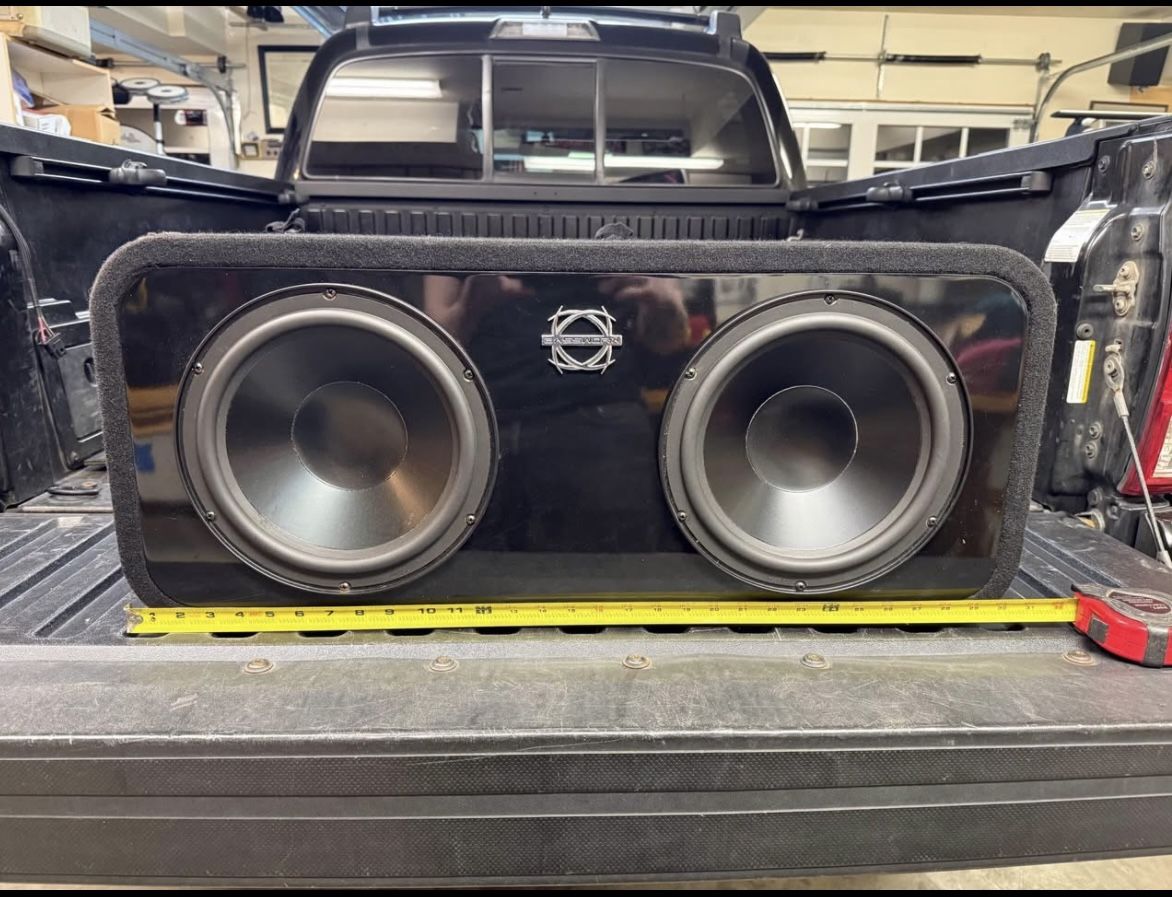 Dual 10 Inch Car Audio Subwoofers In Box