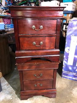 Cherry Wood 4-Drawer Nightstand