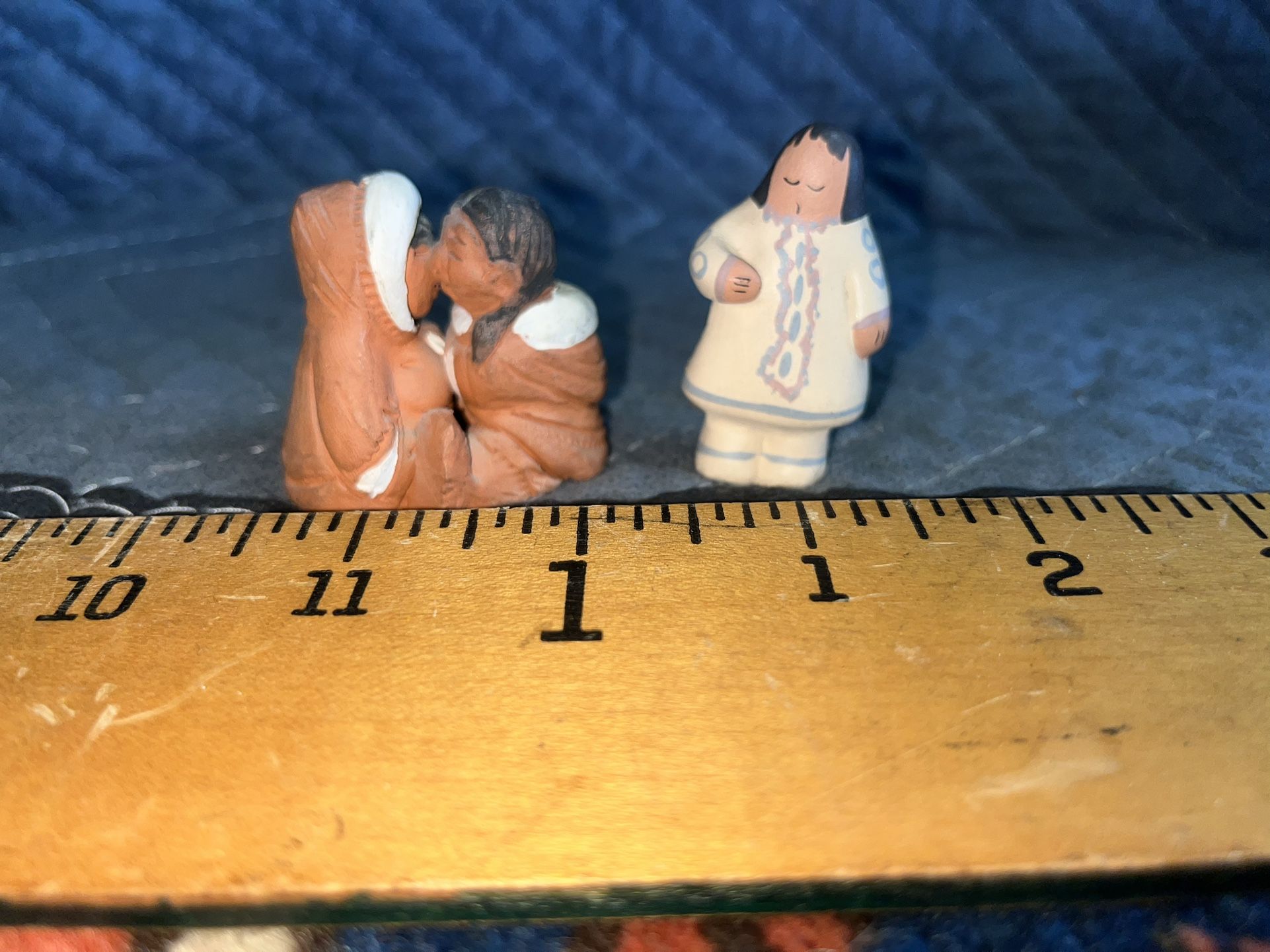 Vintage Miniature Hand Made Sculpture Indian & Alaskan