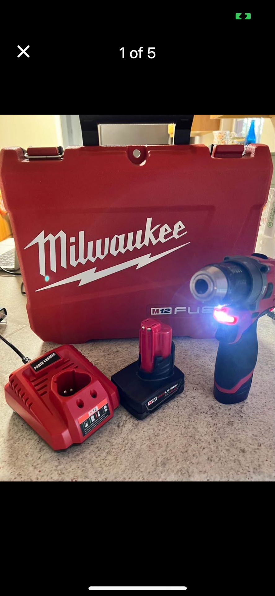 Drill, both batteries, brand new charger. Case everything you need  Pick up Greer cash only  Use Crestview elementary school for Google maps. I’m acro