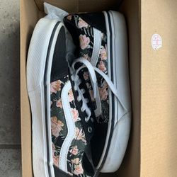 Girls Floral Vans
