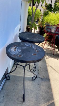 Black Metal Tables (2)