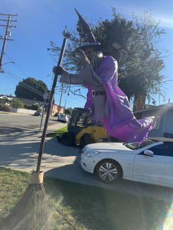 Home Depot scary flying witch Halloween Halloween decoration