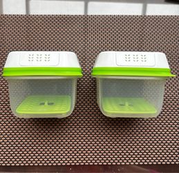 2 Small Rubbermaid Food Storage Containers