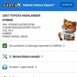 2007 Toyota Highlander Hybrid