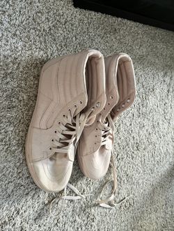 Pink hi top old skool vans