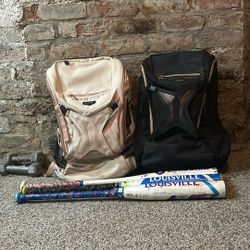 2 Easton Ghost Softball Bags/3 Bats