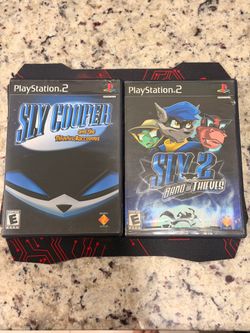 Sly Cooper & The Thievius Raccoonus + Sly 2 Band of Thieves PS2 Game Lot Tested