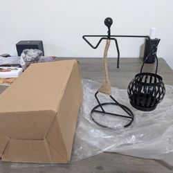 Modern Metal Candle Holder Black Girl