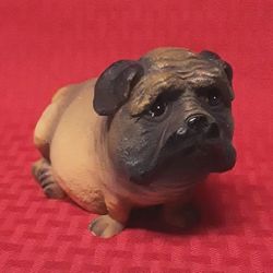 Pug Figurine Dog Paper Weight Fawn 2001 Pudgy Model Display Decoration 