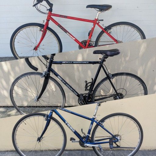 Three Bikes - Trek, KHS, Rocky Mountain - Road/Gravel/Hybrid/Mountain Bikes - Carbon Fiber - Tuned And Ready!