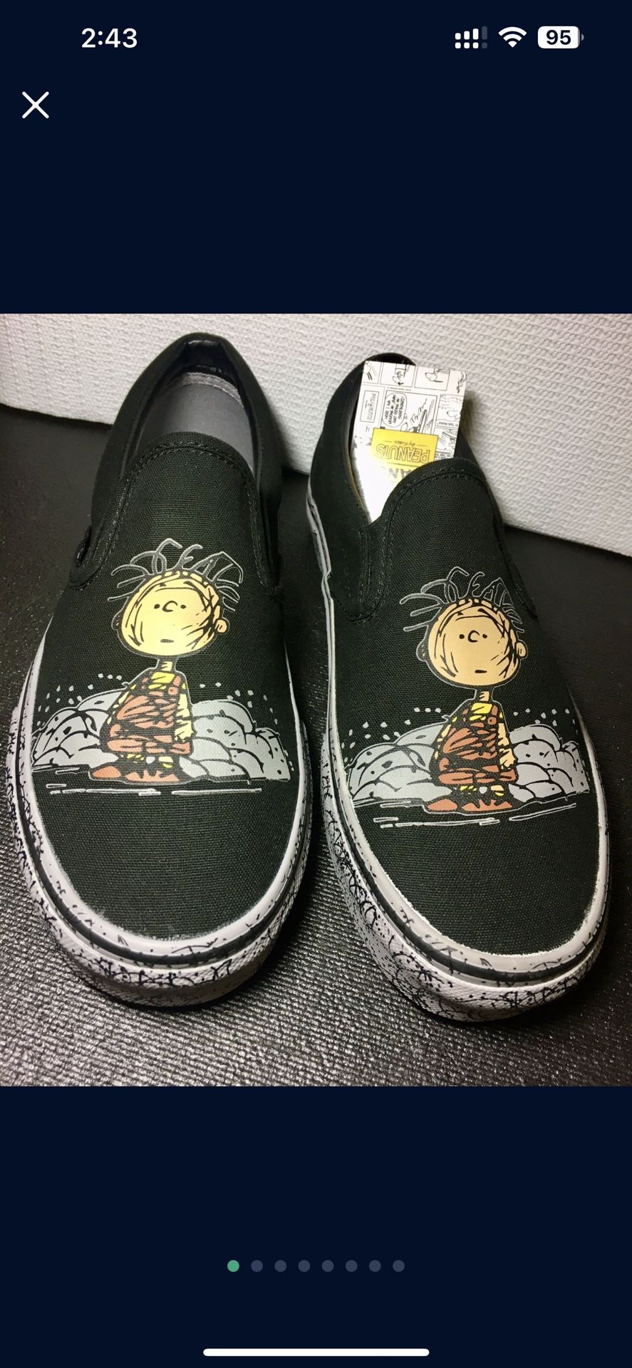 VANS PEANUTS PIG PEN SLIP-ON SNEAKERS