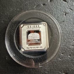 20-gram  Geiger Edelmetalle .999 fine silver bar raw
