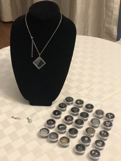 Diamond shape locket necklace