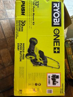 New Ryobi one push lawnmower 13 in