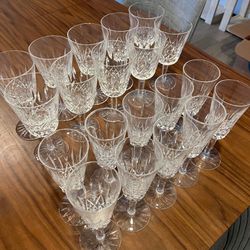 Waterford Lismore Crystal- 10x Goblets, 10x Champagne Flutes 