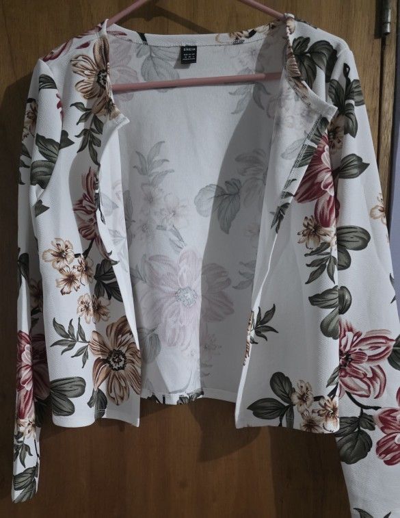 Class Floral Print Open Cardigan Jacket