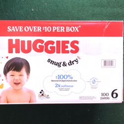 Huggies  Snug Dry Size 6/100 Diapers 