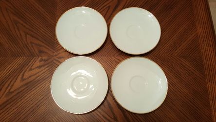 GOLDEN BAND JOHANN HAVILAND BAVARIA SAUCERS.