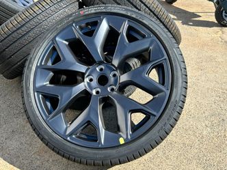 DELIVERY 4x OEM Tesla Model X 22” Machina Wheels (NO CAPS) Rims Pirelli AS Tires 100%