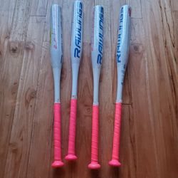 4 Brand New Rawlings Softball Bats 29" 17 Oz Still In Original Plastic. 40 Each