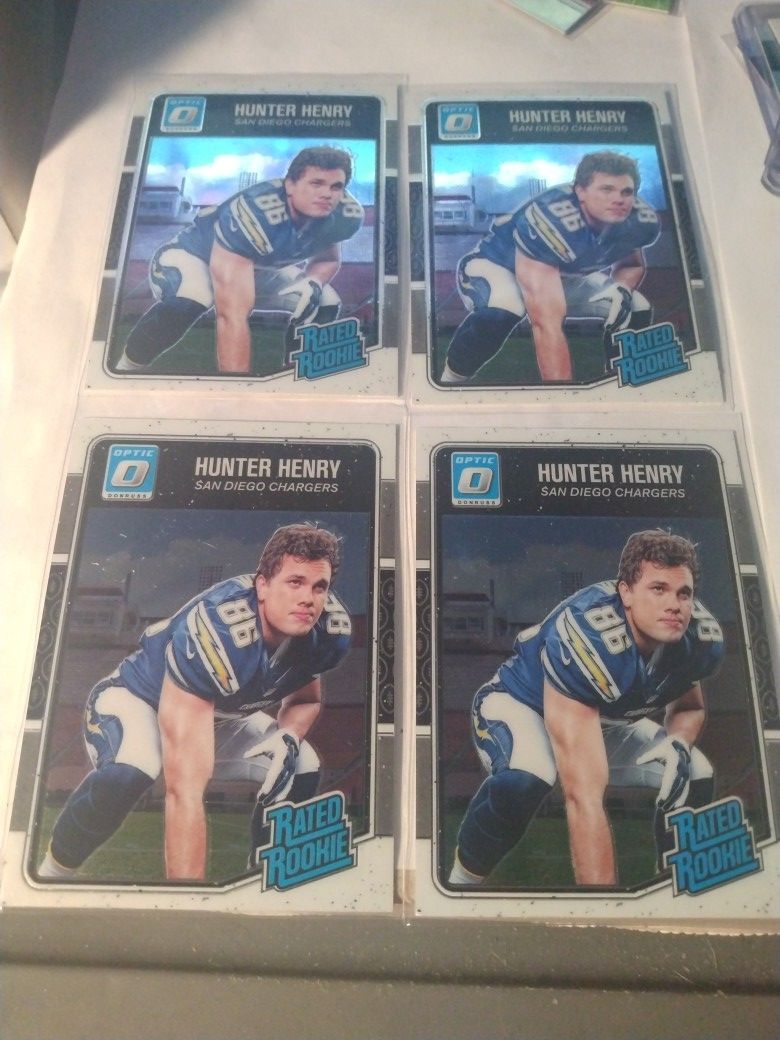 2016 Donruss Optic Hunter Henry Rookie Football Card Lot Of 4