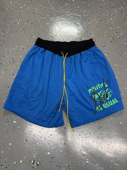 Diet Starts Monday DSMLA Ace Mesh Shorts Royal Blue Neon Green Streetwear Large