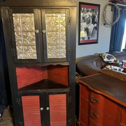 Antique Dresser & Corner Cabinet 