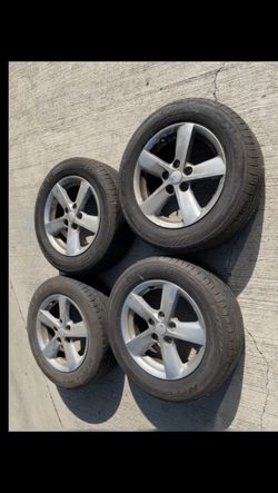 4 — 205/65r16 5x4.5 5x114.3 Stock Kia Optima Ford Mustang Accord Civic Camry Wheels Rims Good 80% Treads Tires